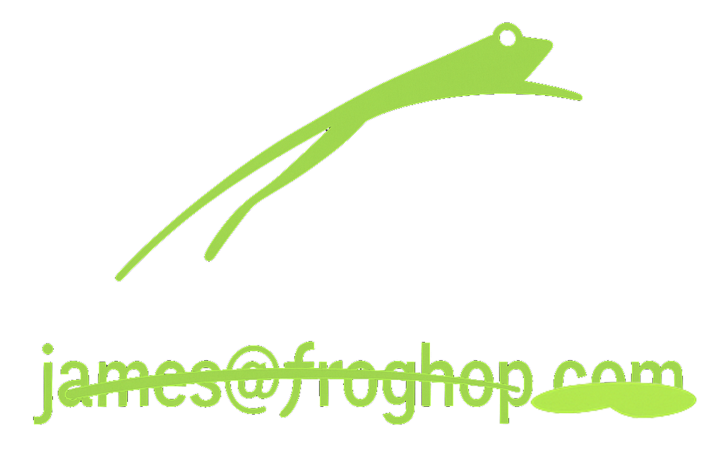 Email graphic with frog